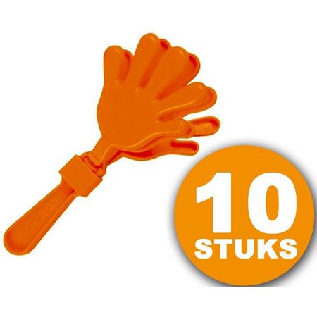Oranje Feestartikel | 10 stuks Oranje Handjesklapper | Nederlands Elftal EK Voetbal